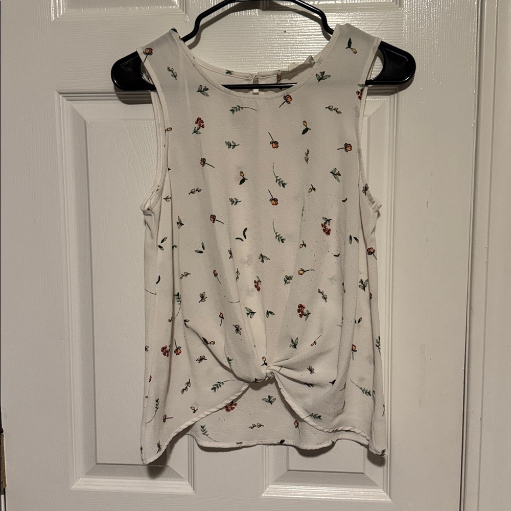 Pink Rose Floral Print Top